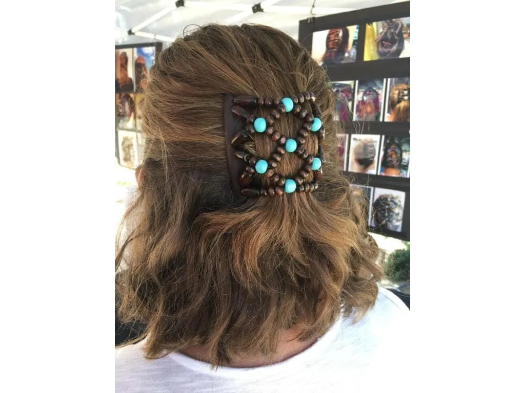 African Butterfly Chameleon Hair Comb - Beada Tube Blonde 21