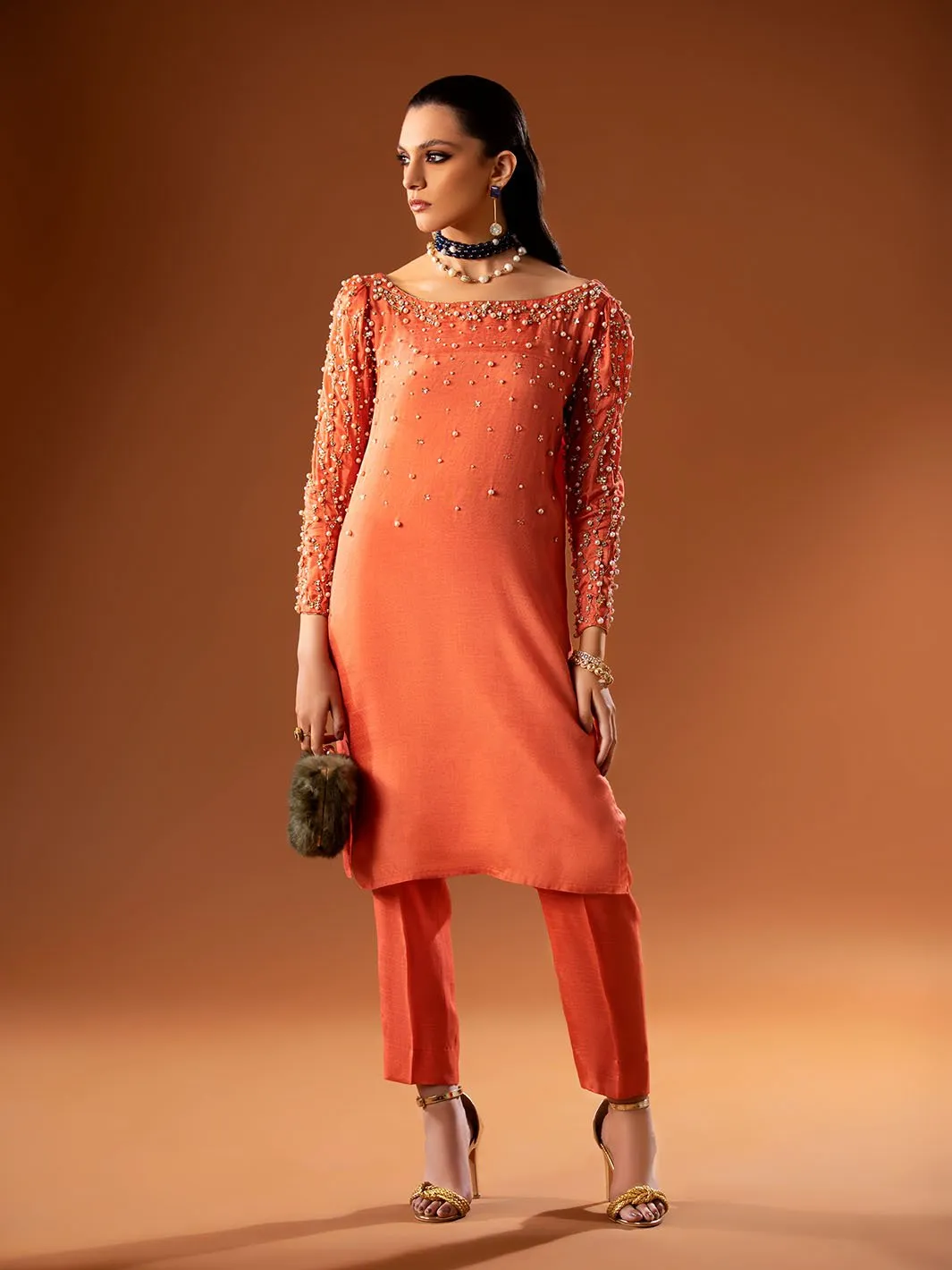 Alayna | Mohtaram NUUR Luxury PRET Collection 2022 | Stitched Silk Suits