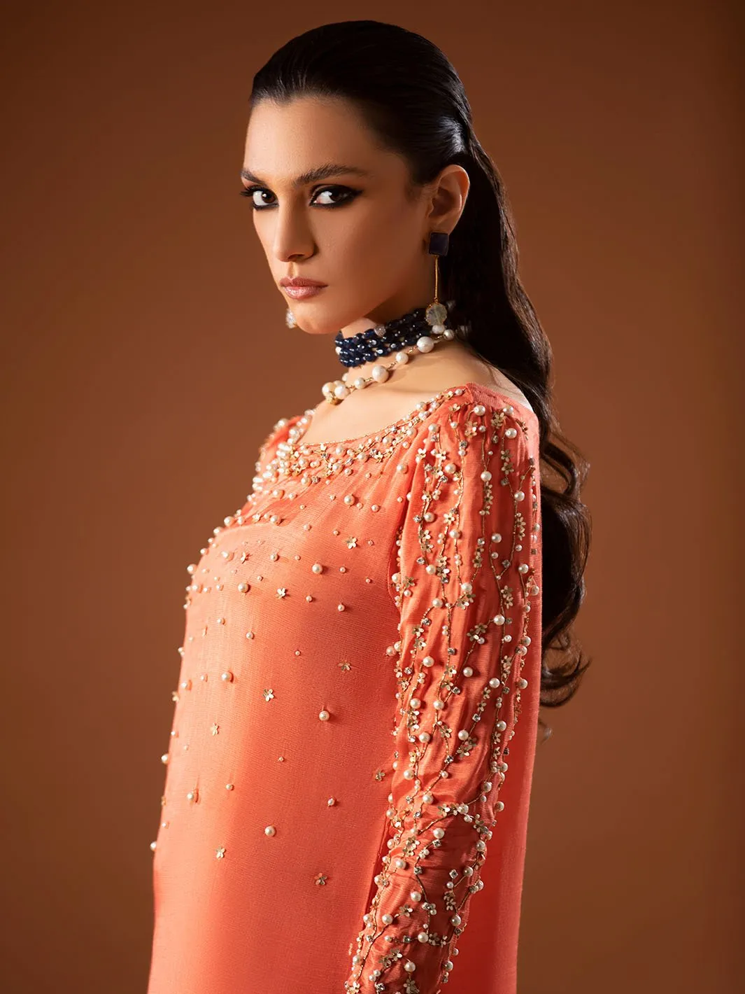 Alayna | Mohtaram NUUR Luxury PRET Collection 2022 | Stitched Silk Suits