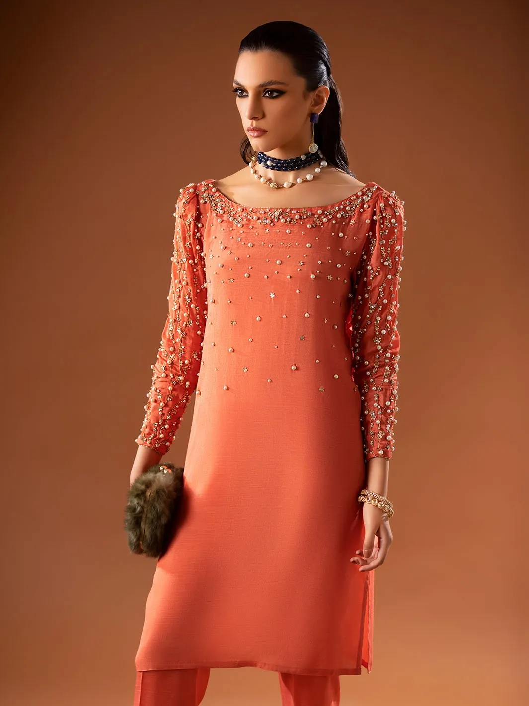 Alayna | Mohtaram NUUR Luxury PRET Collection 2022 | Stitched Silk Suits