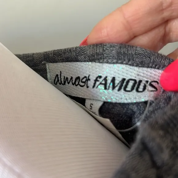 Almost Famous grey ribbed bodycon midi dress. Small