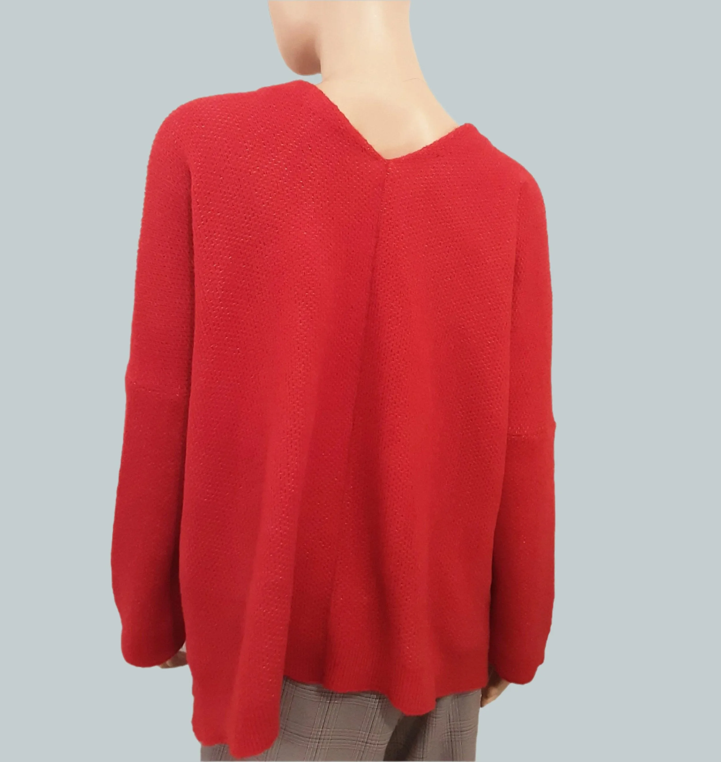 Alpaca Brushed Pullover Sweater Red