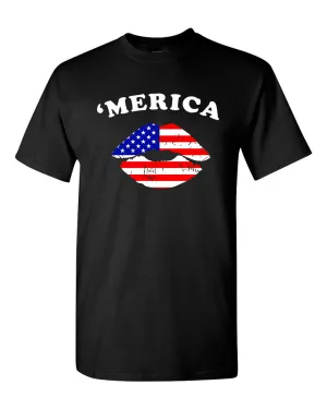 America Flag Kiss T-shirt - Patriotism T-shirt