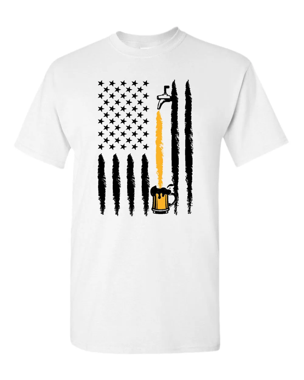 American flag beer t-shirt