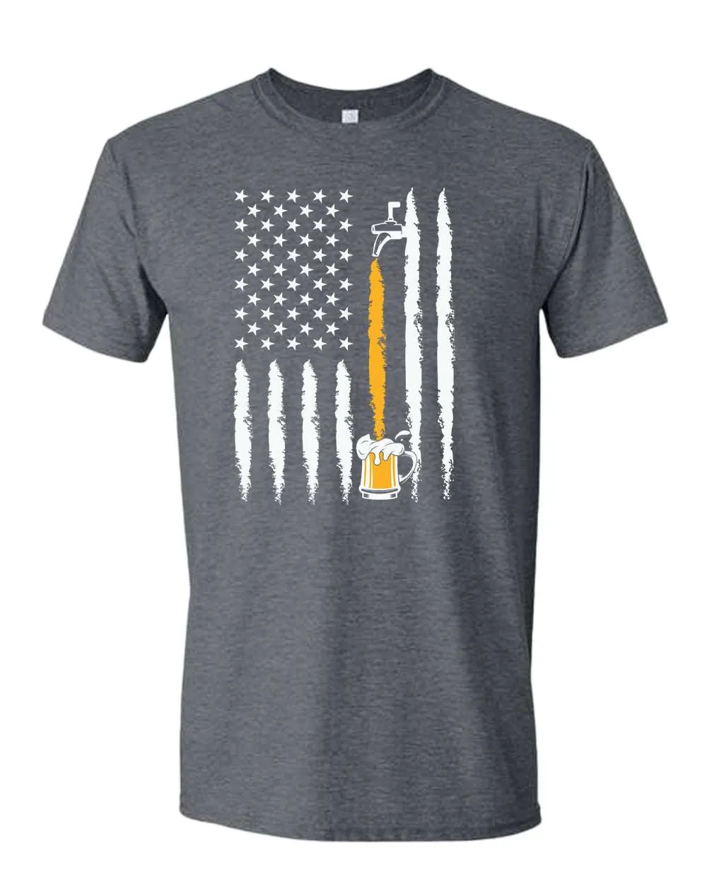 American flag beer t-shirt