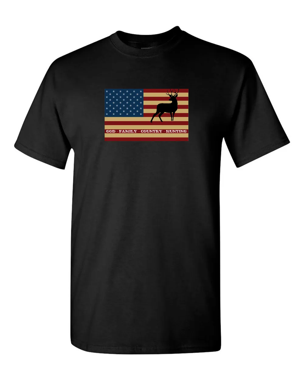 American Flag Hunting T-shirt, Deer T-shirt, Country T-shirt