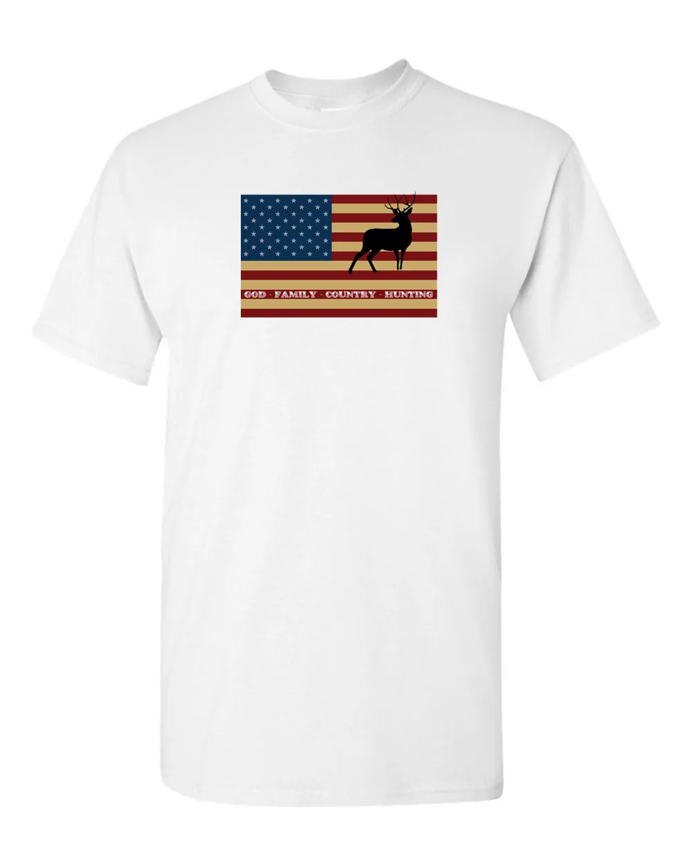 American Flag Hunting T-shirt, Deer T-shirt, Country T-shirt