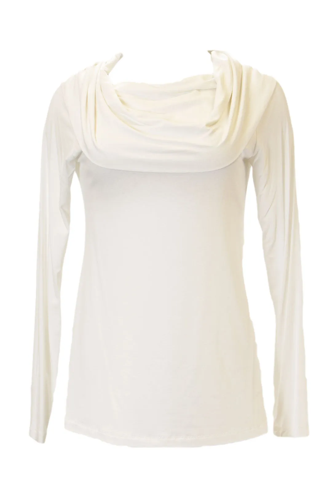 ANALILI Women's Wide Cowl Neck Long Sleeve Top 356IA10 $135 NEW