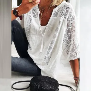 Anika™ | Boho Crochet-Detail Blouse
