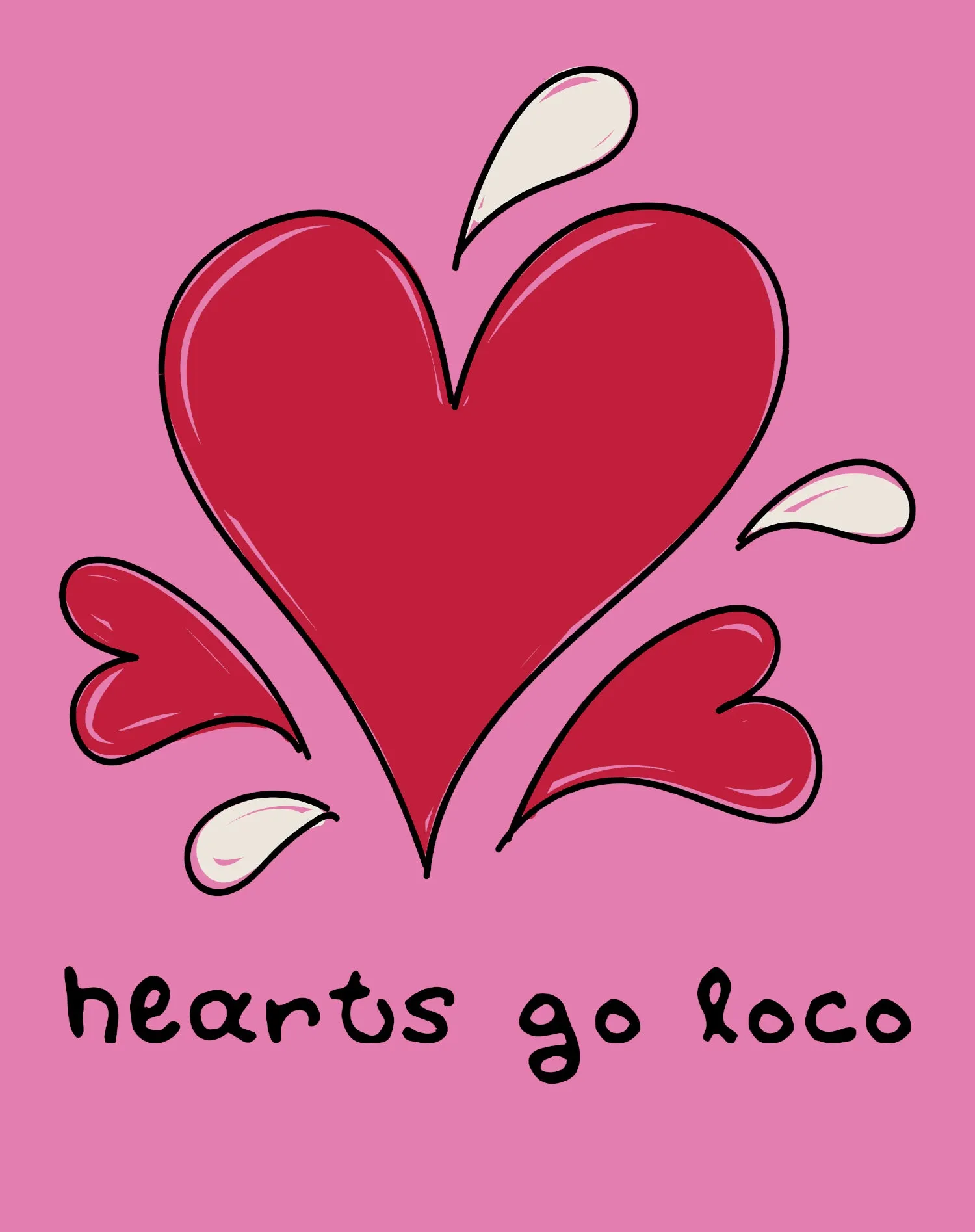 Anti Valentine Hearts Go Loco Women's T-shirt