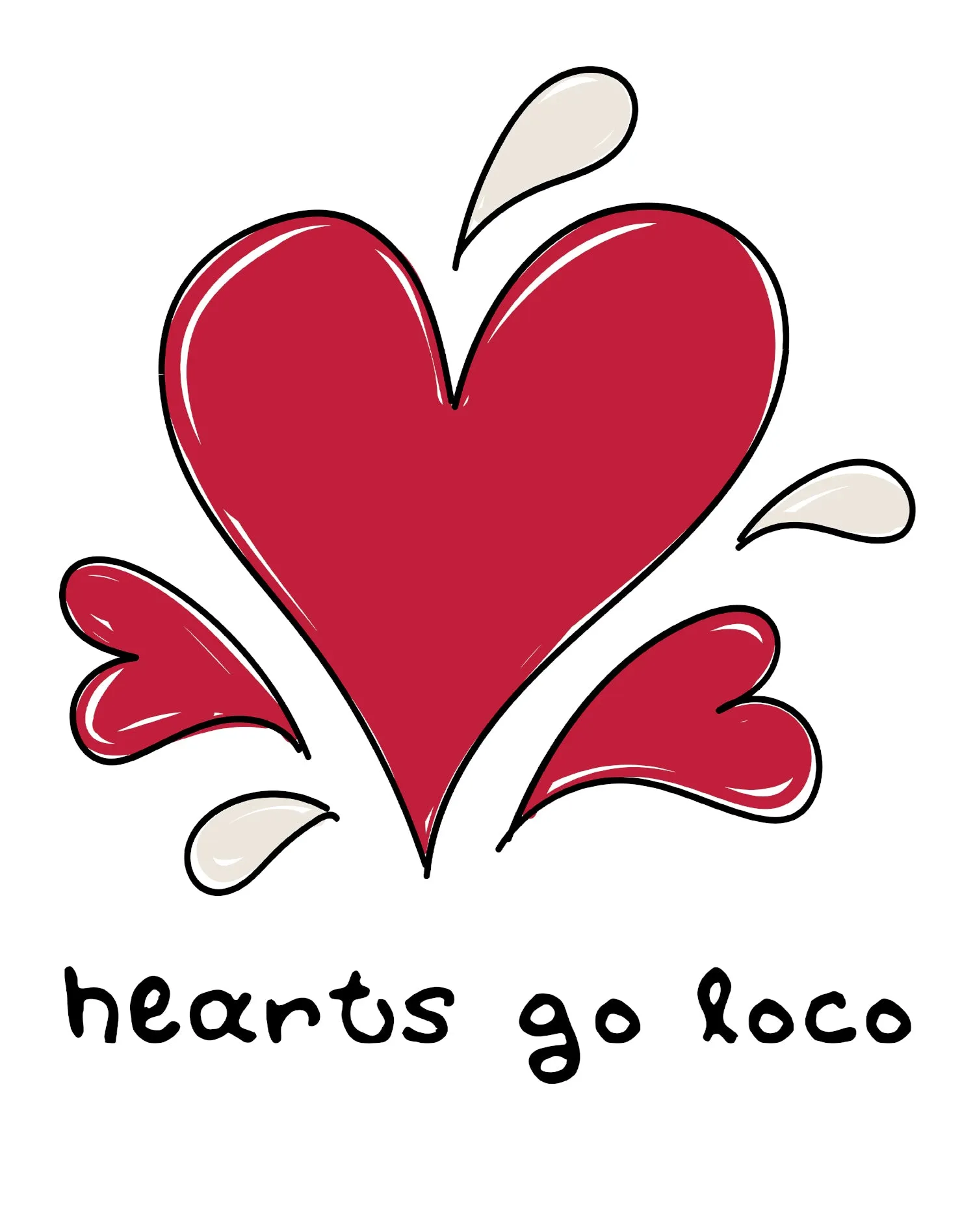 Anti Valentine Hearts Go Loco Women's T-shirt