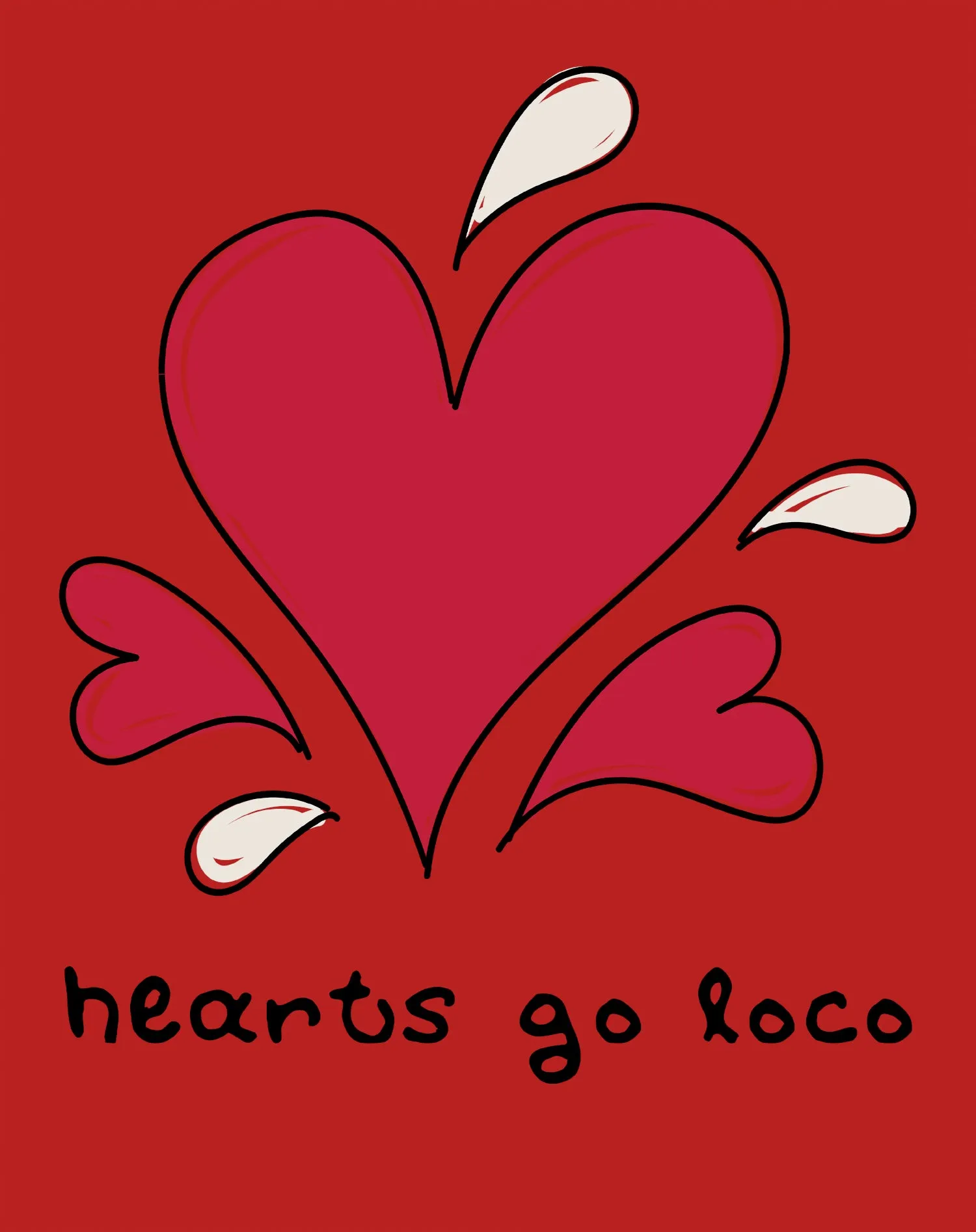 Anti Valentine Hearts Go Loco Women's T-shirt