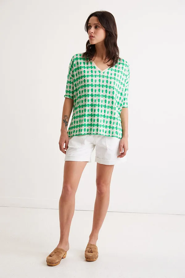 APPOLINE TIE & DYE LINEN T-SHIRT