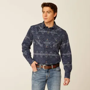 Ariat® Mens "Haze" Retro Fit Western Shirt - Mood Indigo