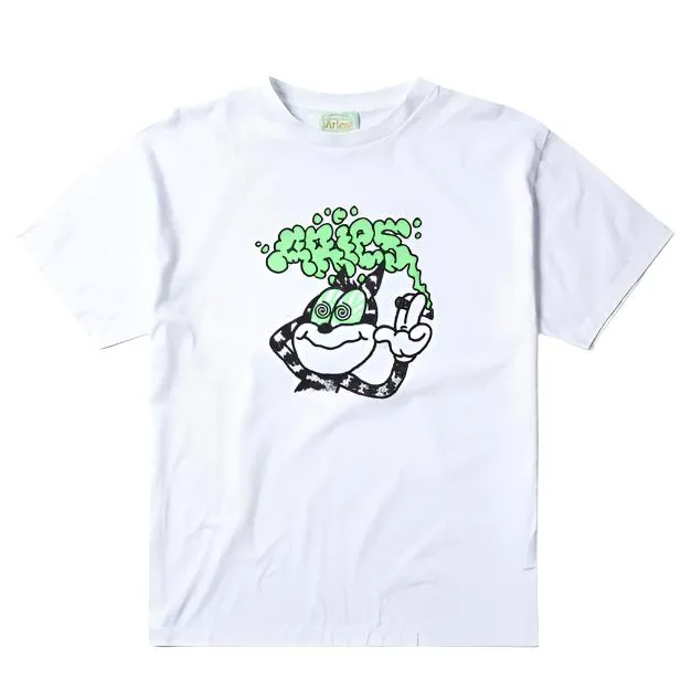 Aries Stoned Cat T-Shirt White