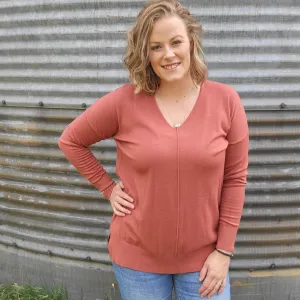 Autumn Leaves Front Seam Sweater