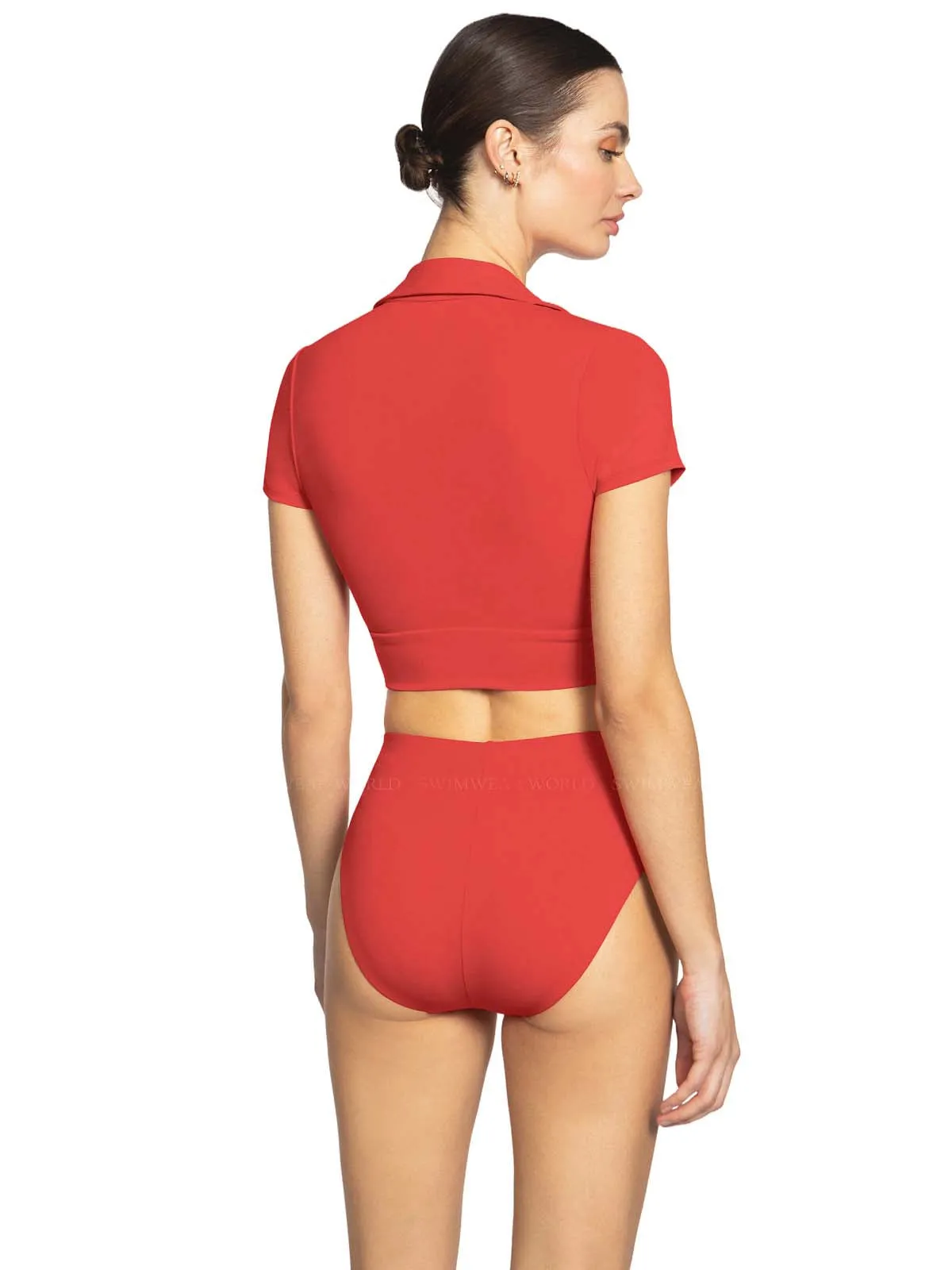 Ava T-Shirt With Collar-Ava High Waist Bikini