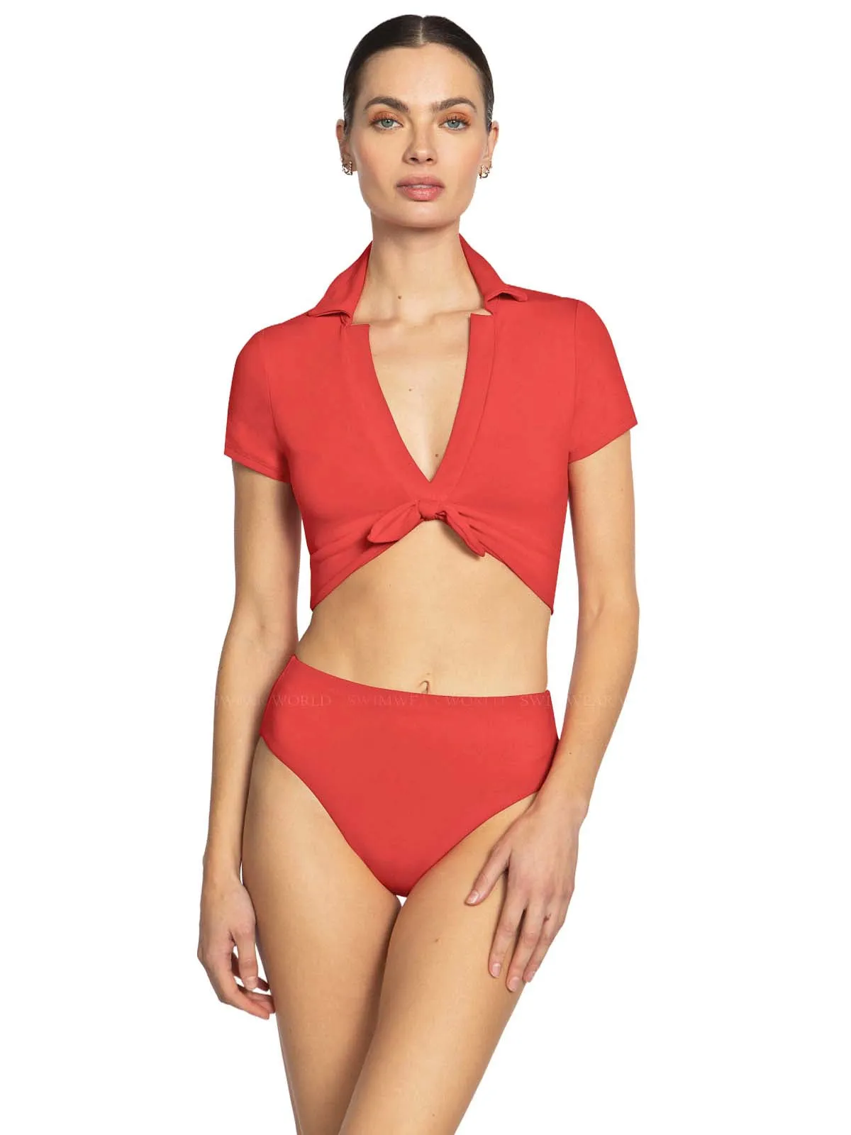 Ava T-Shirt With Collar-Ava High Waist Bikini