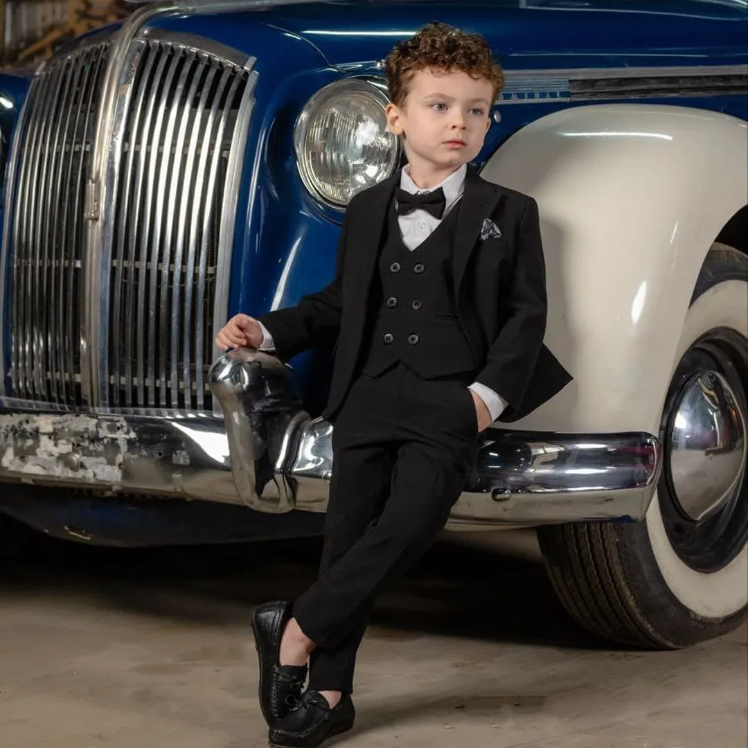 Baby Boy 4 Piece Jet Black Formal Suits