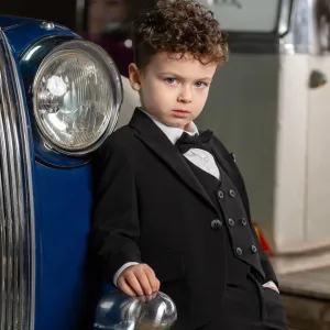 Baby Boy 4 Piece Jet Black Formal Suits