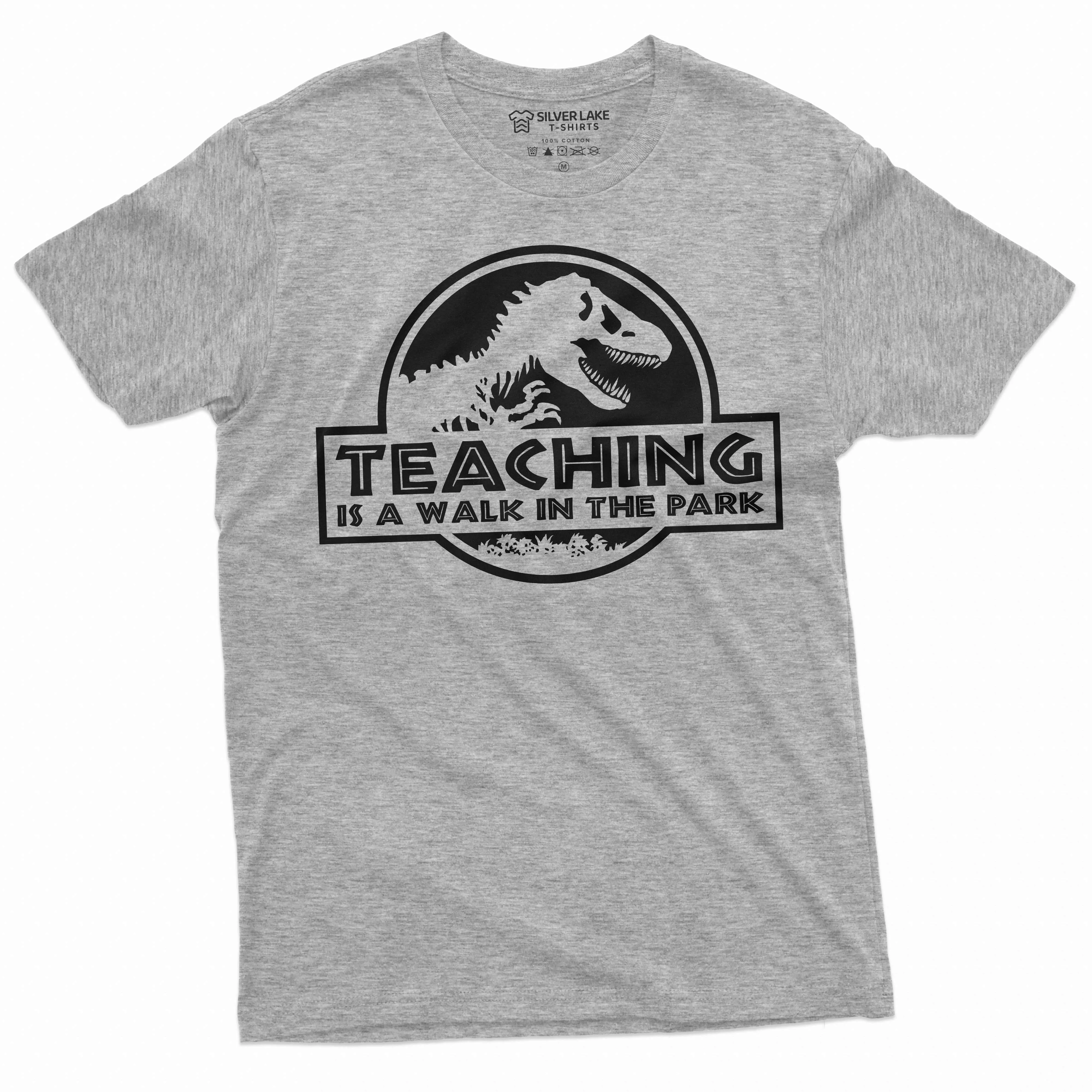 back to school funny teacher gift tee shirt teaching walk in the park sarcastic humor gift tee