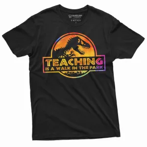 back to school funny teacher gift tee shirt teaching walk in the park sarcastic humor gift tee