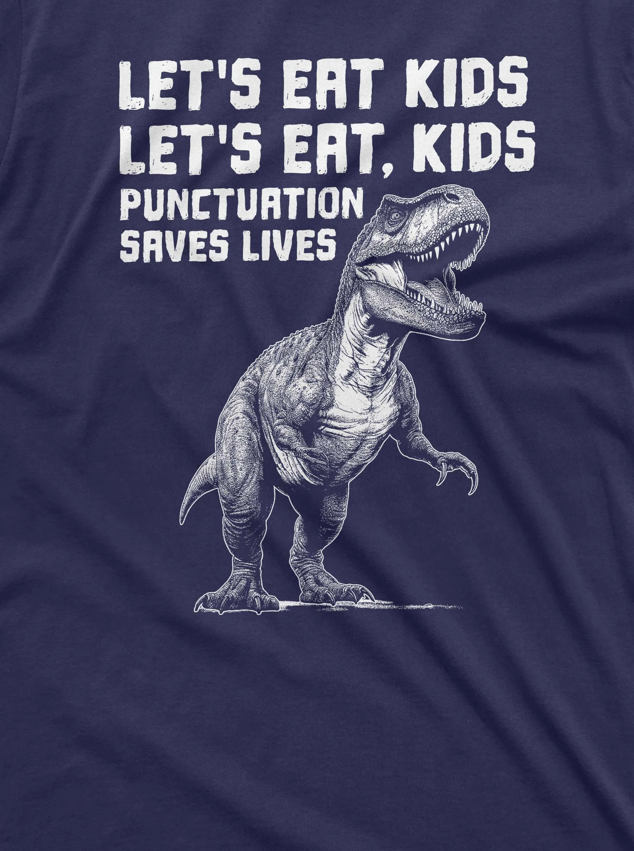 Back to school T-shirt Grammar punctuation tee shirt Let's eat, kids Tee Shirt school college tee