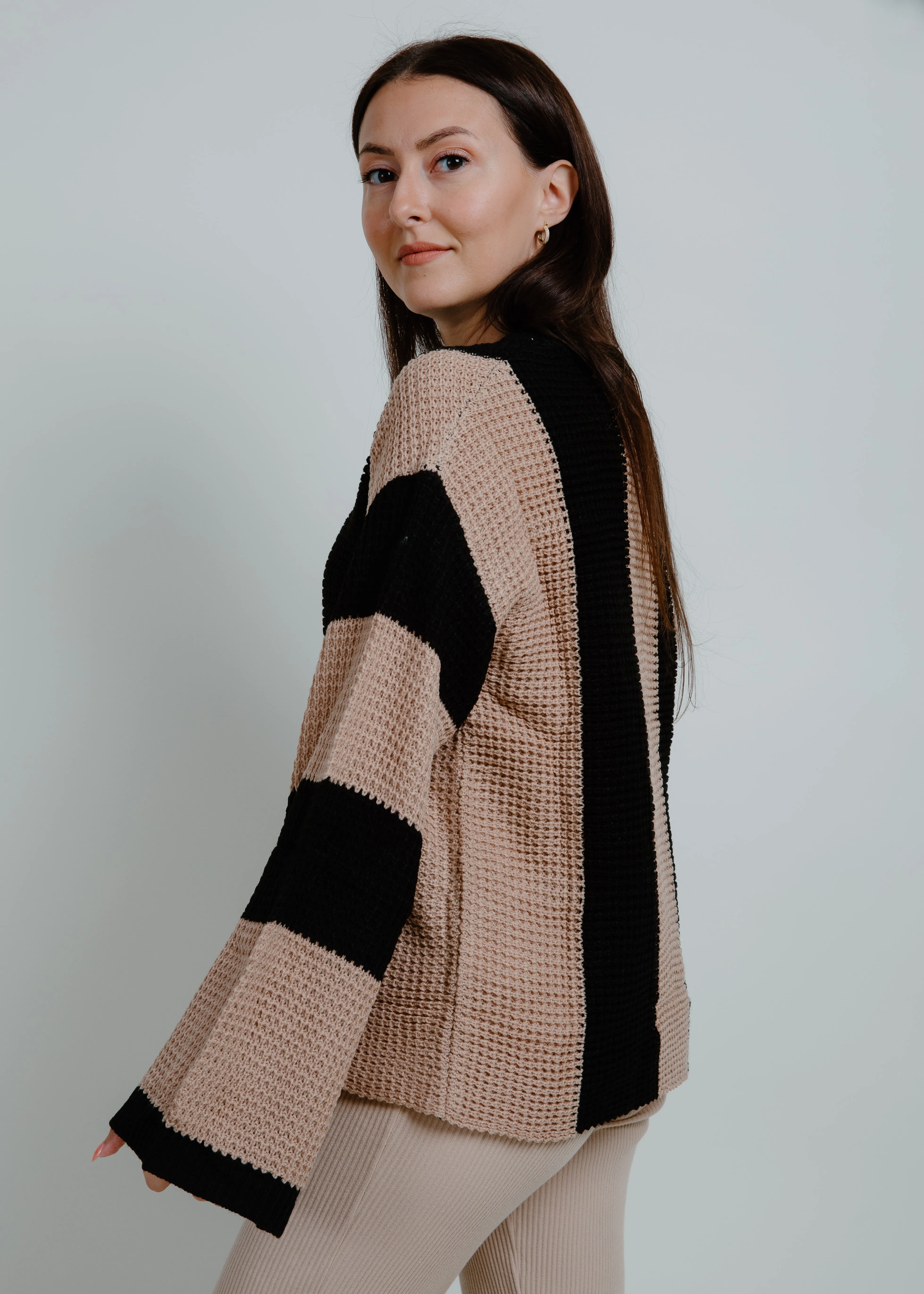 Bailey Bell Sleeve Striped Sweater