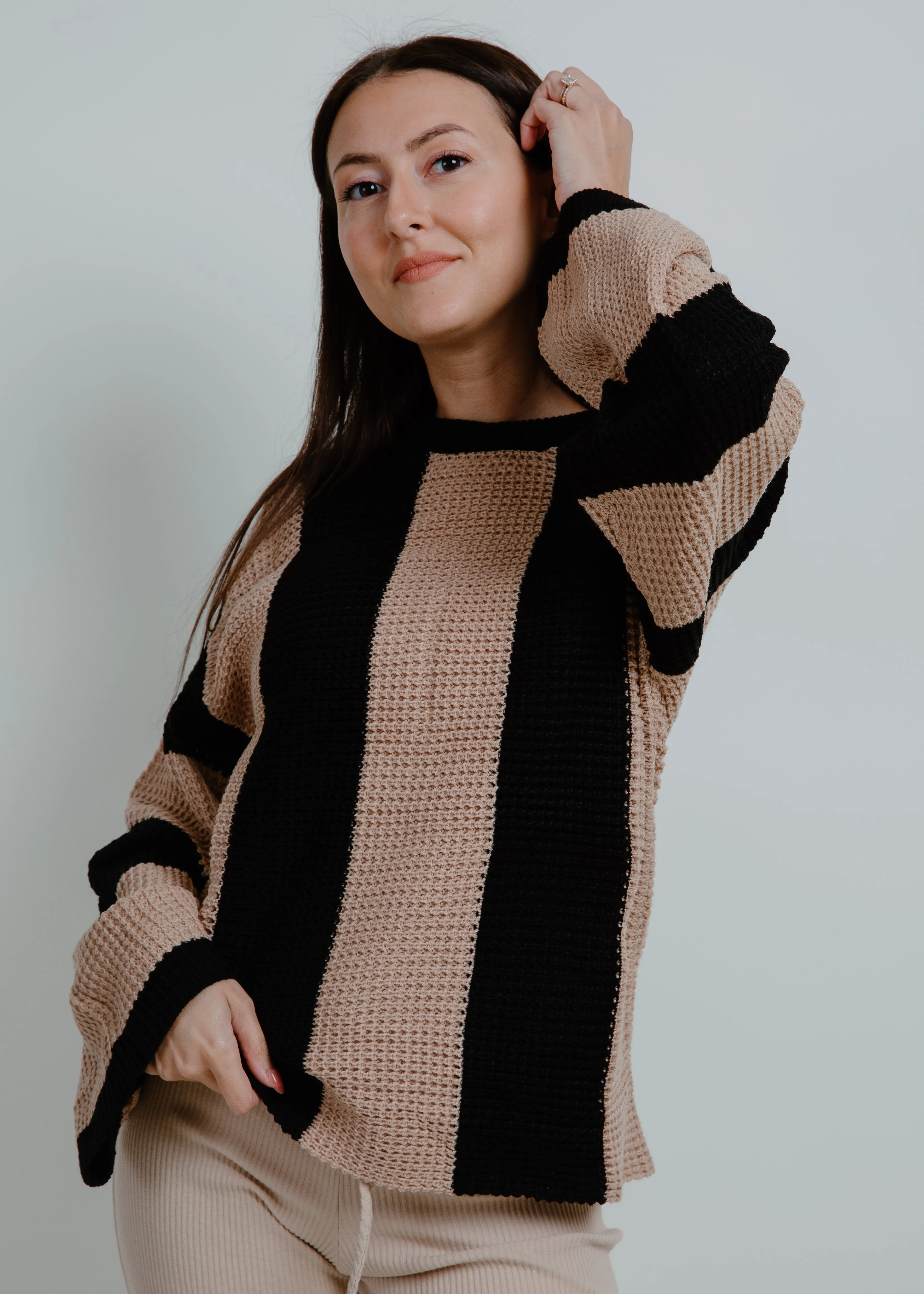 Bailey Bell Sleeve Striped Sweater