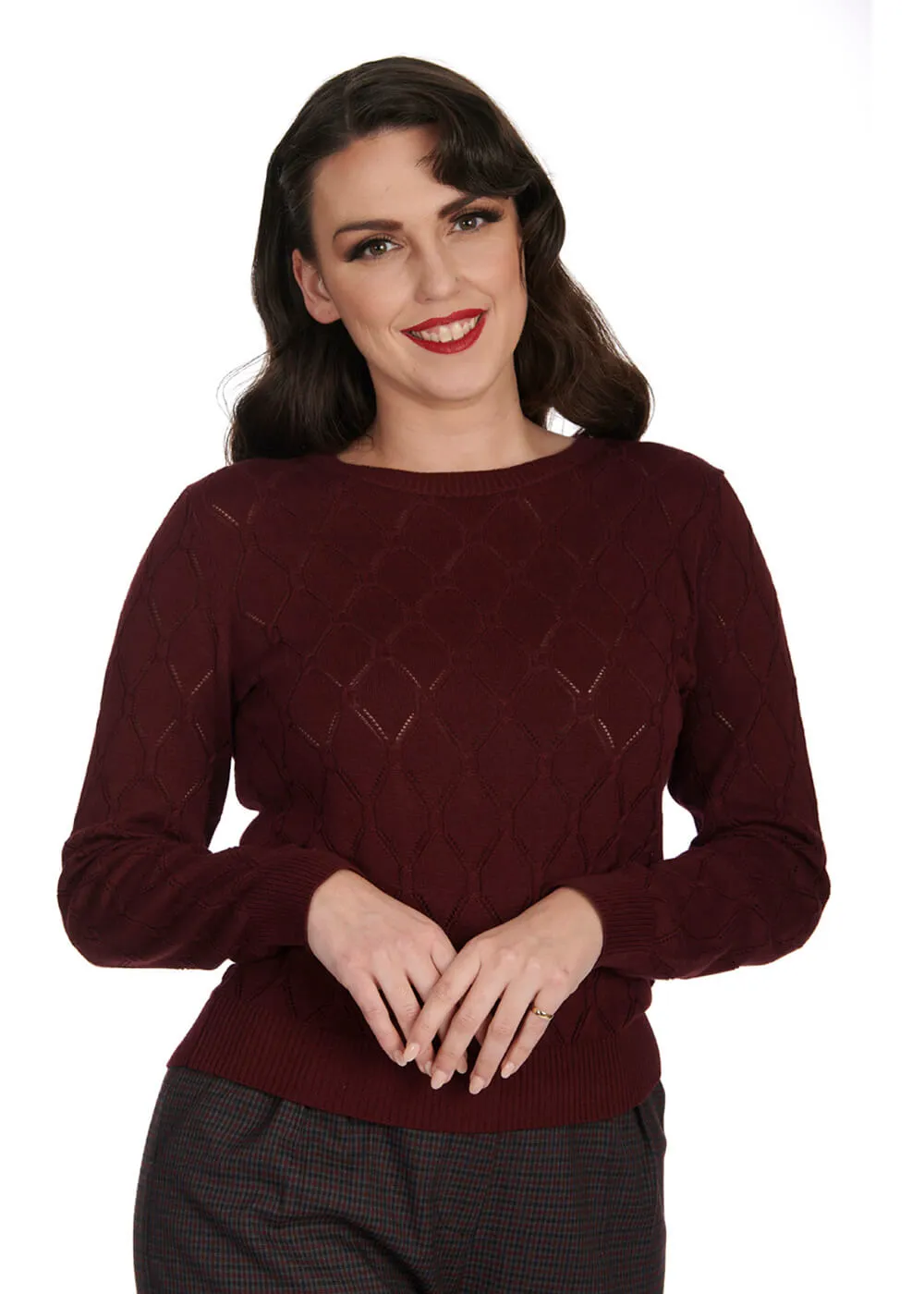 Banned Ruby 40's Pullover Burgundy