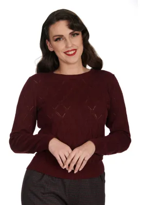 Banned Ruby 40's Pullover Burgundy