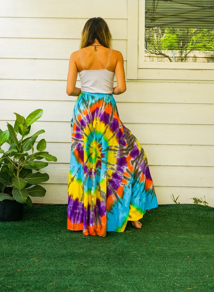 Barefoot Boho Hand Dyed Tiered Maxi Skirt