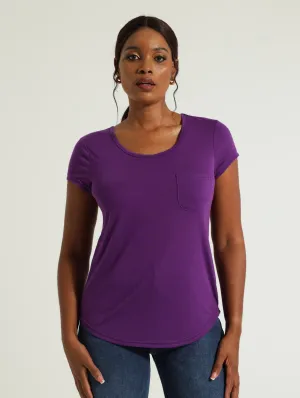 Basic Pocket Tee - Purple