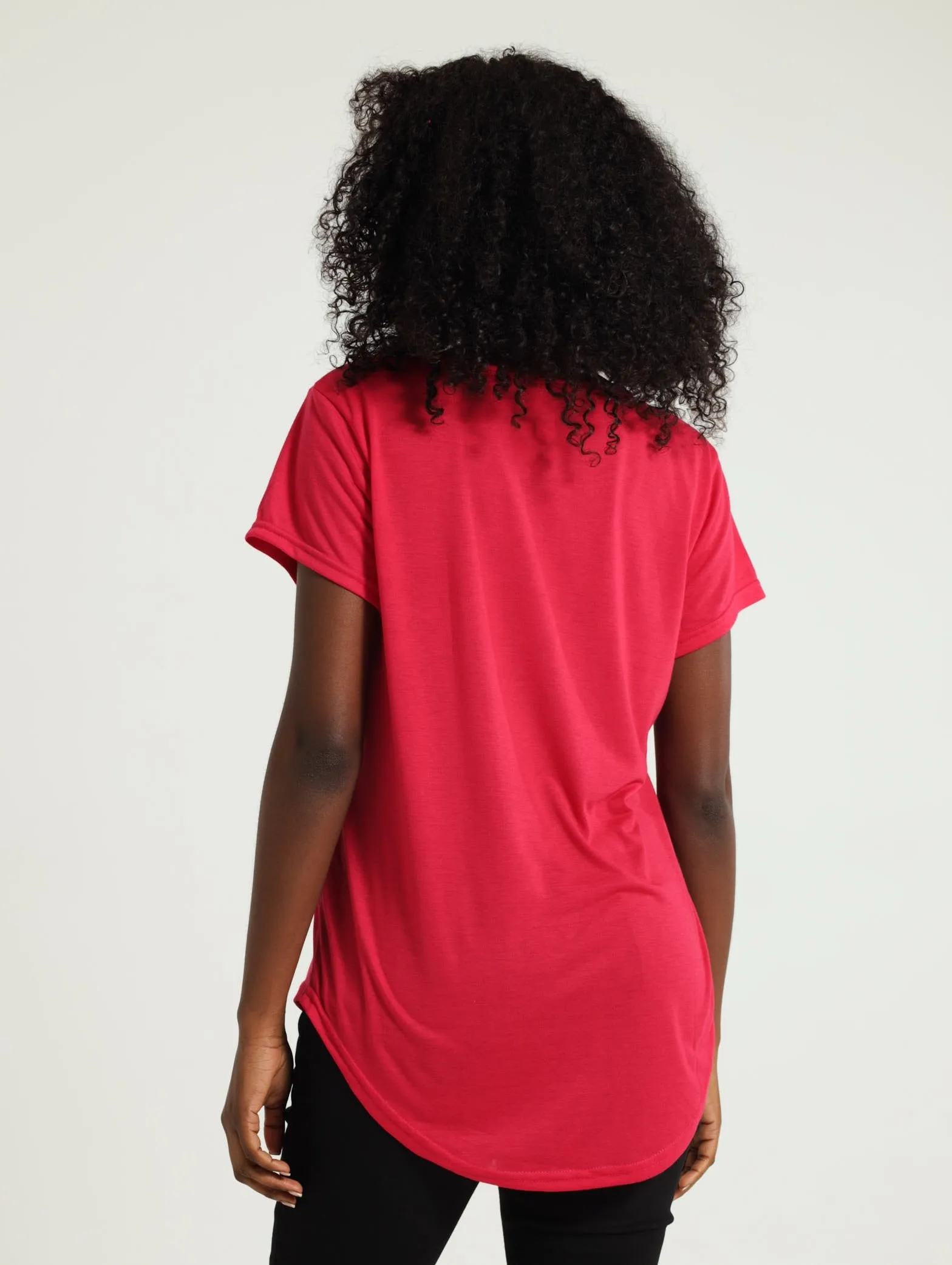 Basic Pocket Tee - Raspberry