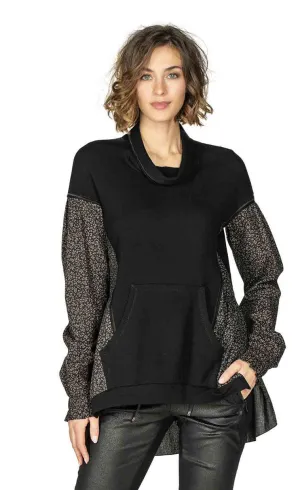 Beate Heymann Microflower Black Sweatshirt/Blouse