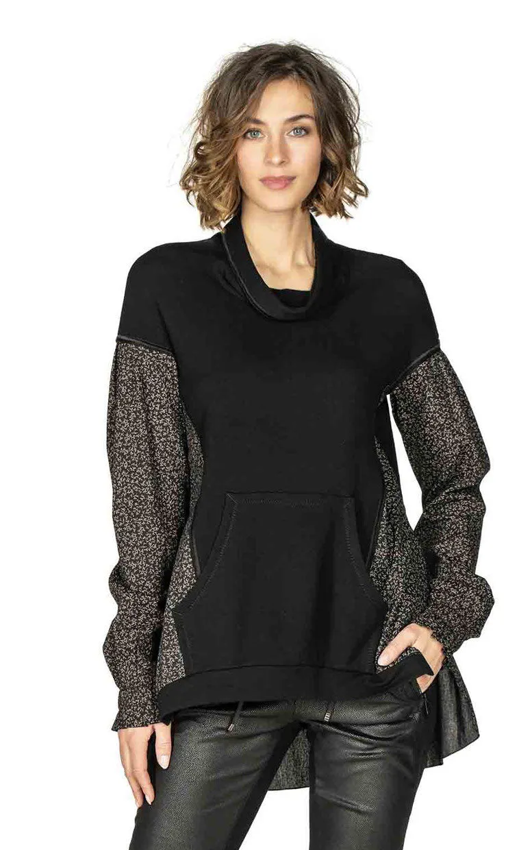 Beate Heymann Microflower Black Sweatshirt/Blouse