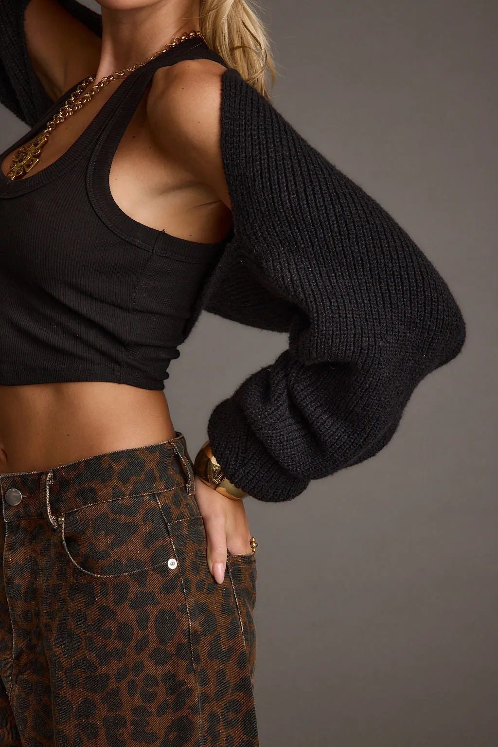 Bedford Black Sweater Shrug