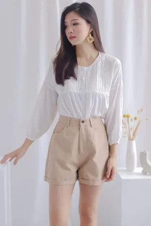 Beneve Boho Sleeved Top In White