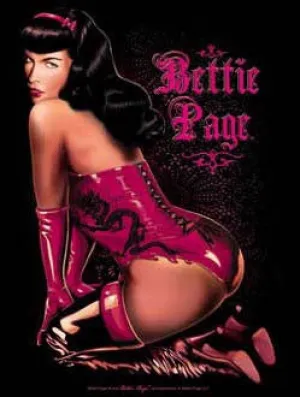 Bettie Page - Vinyl and Lace Tee-shirt