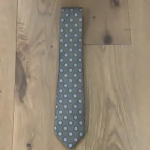 Big&Tall Tan Figure Silk Tie