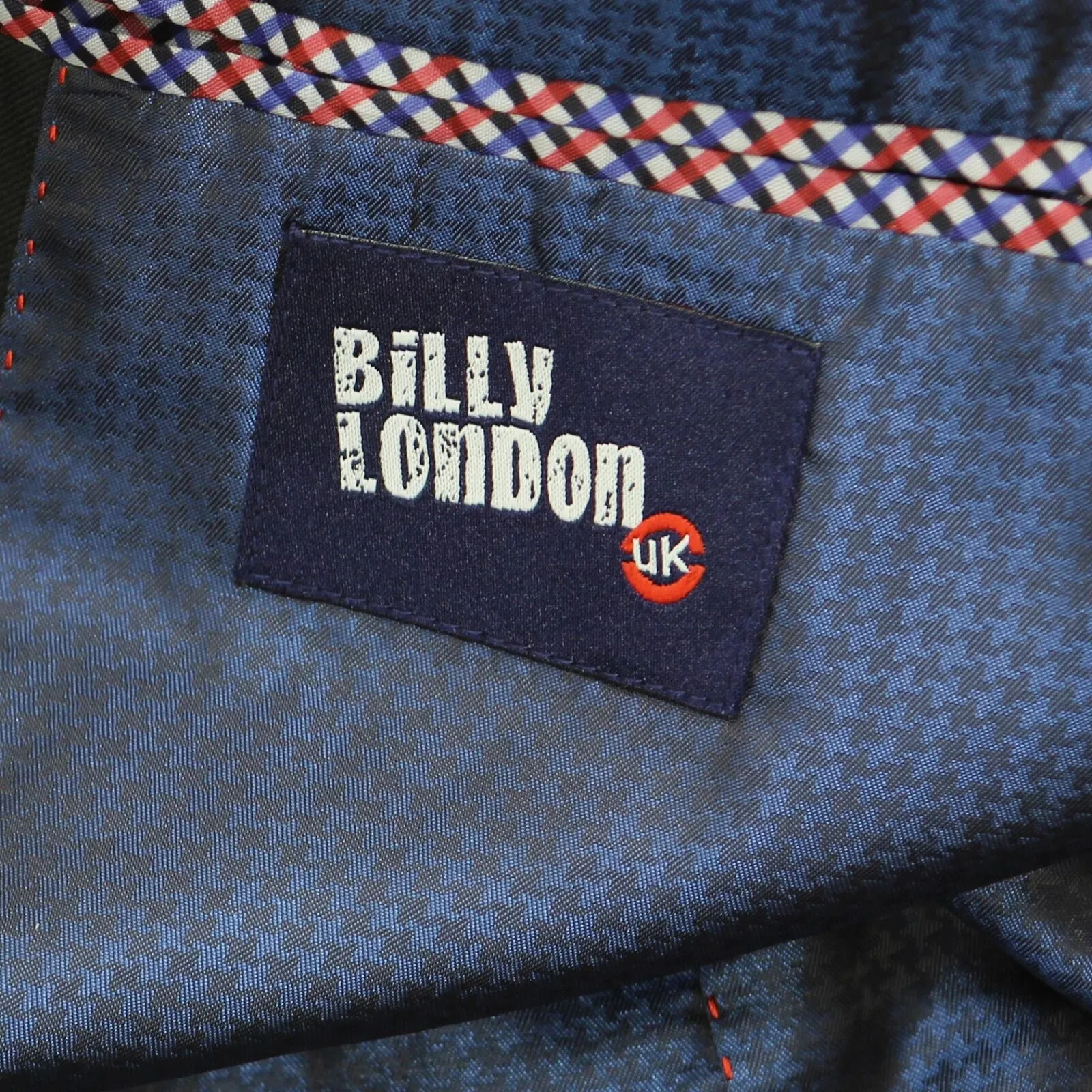 Billy London UK Mens 2-Button Polyester Blend Suit Jacket Black 36S