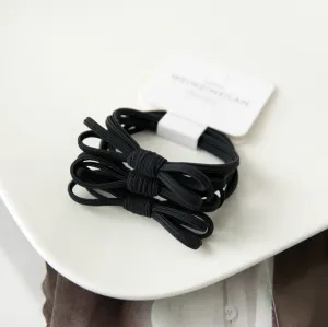 Black Bow Style Hair Tie Set