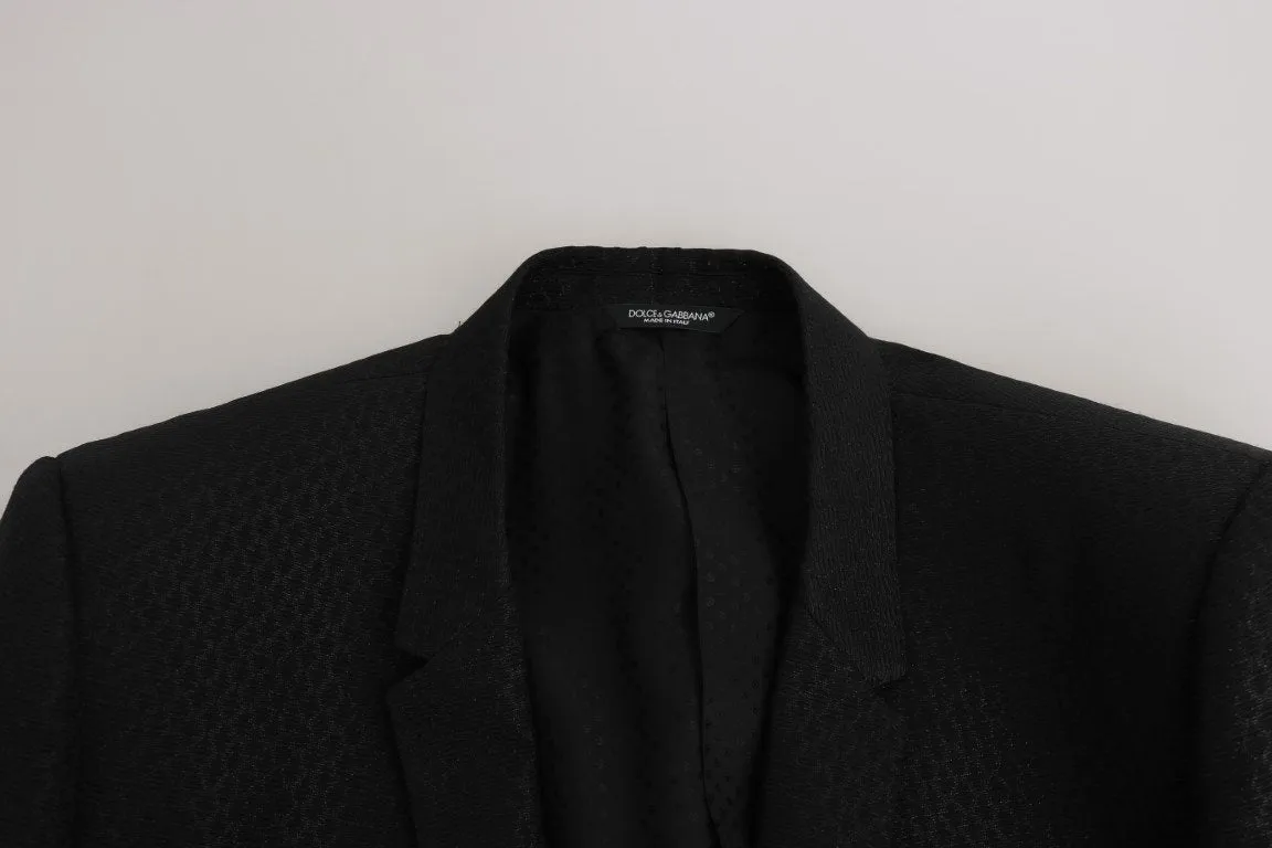 Black Jacquard GOLD Crown Slim Fit Suit