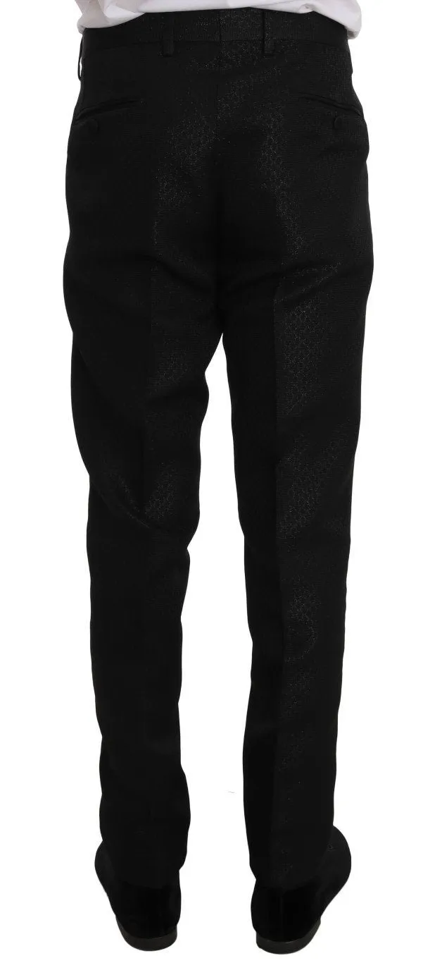 Black Jacquard GOLD Crown Slim Fit Suit