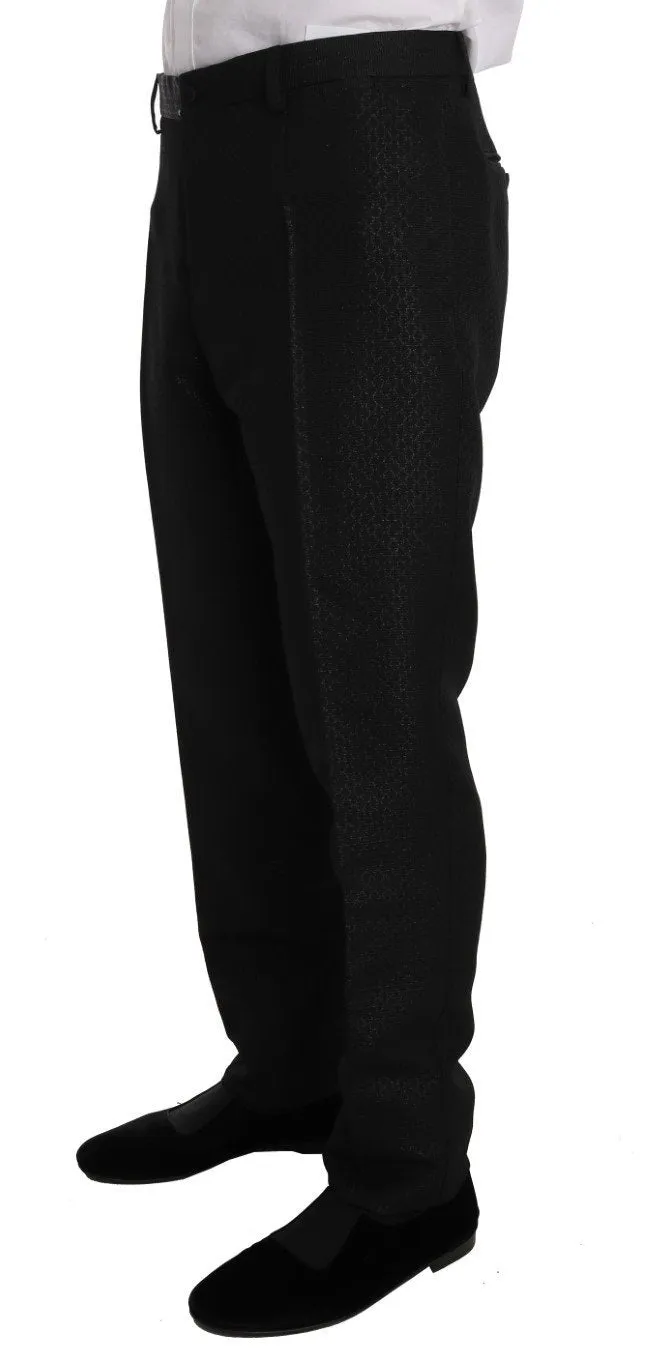 Black Jacquard GOLD Crown Slim Fit Suit