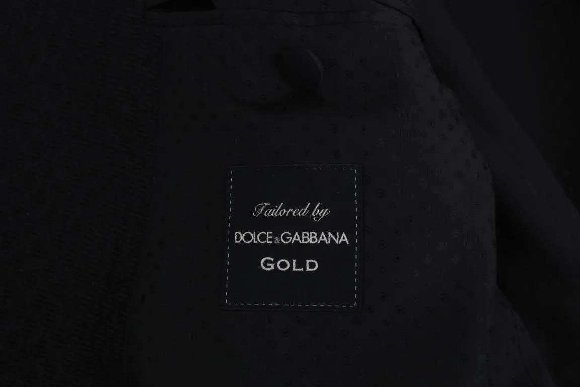 Black Jacquard GOLD Crown Slim Fit Suit