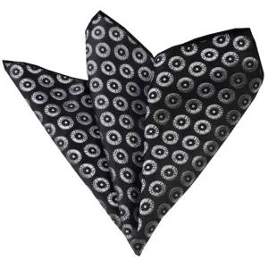 Black Pocket Square for Men - Premium Silk Handkerchiefs for Suits