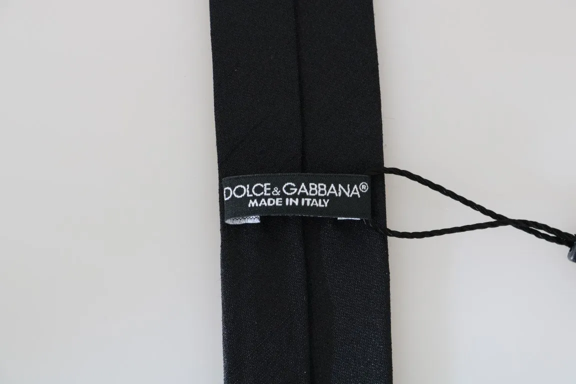 Black Silk Skinny Slim Tie