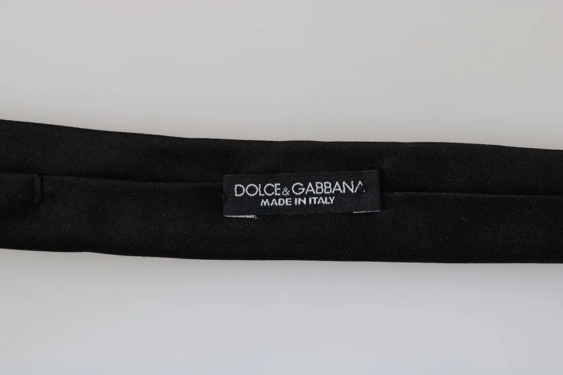 Black Silk Solid Skinny Slim Tie
