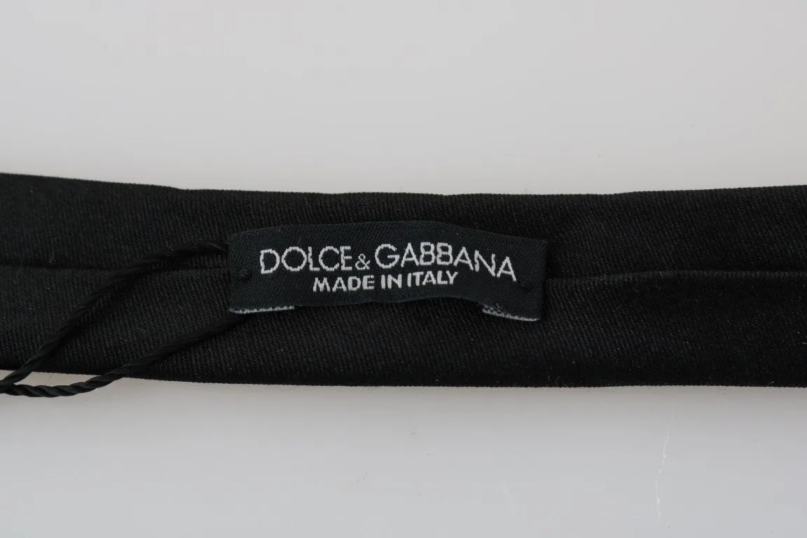 Black Silk Solid Slim Tie